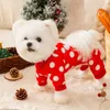 Dog Apparel Cats Puppy Christmas Costumes Clothes Pet Year Santa Design Dot Four Feet Leisure Wear Small Dogs Festival