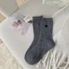 Sokken kousen herfst winter verdikt warme wol voor kinderen midden cap Instagram trendy populaire Koreaanse editie dongmen geborduurde stapel