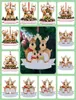 Julrenar Ornament Xmas Trees Harts Anpassat DIY -namn Family of 3 5 Gift Hang Decorations Pendant Home Decro2111386