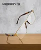 Merrys Design Men Luxury Square Lunets Cadre Business Alloy Eyewear Jois d'acétate Myopie Prescription Eyeglass S2255 2208195903845