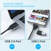 Stations 8 in 1 USB Type C HUB Wireless Charging USB 3.0 Compatible Adapter Docking Station For Macbook Pro Laptop PC