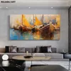 Abstract landschapsbootolie -schilderij op canvas, moderne print muur kunst foto woonkamer slaapkamer huis decoracion cuadros geen ingelijste