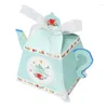 Gift Wrap 24PCS Retro Teapot Shape Paper Reusable Candy Boxes Wedding Box For Guests Bonbonniere Birthday Party Favors