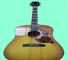 Chibson 41 tums brummande tobaks solbrast Akustisk elektrisk gitarr China Fishm Pickup Split Parallelogram Inlay Red Turtle Pickg1439261