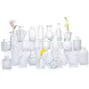 Vintage Mini Glass Clear Vase,Transparent Relief for Centerpieces, Mini Flower Vases,Wedding Decorations,Home Table Decor