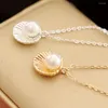 Chains The Korean Version Of A Clavicle Pearl Pendant Necklace Trending Jewelry Long Chain Trend Neck