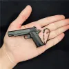 Keychains 1pc New Antistress Toys Metal Pistol Gun Keychain Miniature Model 1:3 Beretta 92f Colt 1911 Glock 17 Birthday Gifts for Men