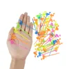 50/100pcs Colorful Flamingo Food Fruit Forks Plastic Cupcake Cake Dessert Salad Stick Cocktail Toothpick Birthday Party Supplies