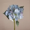 Decorative Flowers Hydrangea For Artificial Flower Green Plants Room Home Decor Handicrafts Fake Wedding Party Decorations