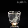 Tasses Saucers en étain en verre en verre en verre tasse maître single single jianzhan épaissis quatre messieurs ensembles