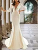 Русалка бусин женское свадебное платье сексуальное V шея без спинки с длинным рукавом формальные свадебные платья на заказ vestidos de novia