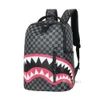 Sprayground Backpack Vintage Leather Lederen Backpacks Designer Travel Fashion Check Student Large Capaciteit Street Trend Shark Spraygrounds Backpack 945