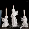 Kaarsenhouders hars Europese schattige kaarsentafel Nordic Angel Valentijnsdag Kerstmis Pe de Vela Tealight