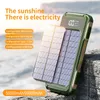 Solar Power Bank 20000mAh Portable Fast Charging External Battery For Iphone14 13 Mini Powerbank With LED Flashlight Laser Lamp