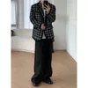 Pantalon masculin umi mao pour hommes vêtements de conception sombre de conception sage droit de jambe droite des blazers coréens pantalons larges couple y2k