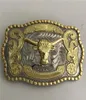 1 st cool Silver Gold Bull Western Cowboy Belt Buckle för män Hebillas Cinturon Jeans Belt Head4167092