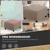 Stoelbedekkingen Stretch Couch Stool Protector Square stoel vervangende beige polyester schoenverandering