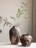 Arranjo de flor de bancada de cerâmica de cerâmica Cerâmica Arranjo de flores retro nostálgicos estilo wabi-sabi