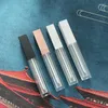 Storage Bottles 5ml Square Lip Gloss Tubes Clear Empty Refillable Containers With Wand Rubber Inserts For Travel DIY Lipstick