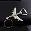 Key Rings RE Personalized Air Plane Model Key Chains Bottle Opener Corkscrew Mens Gift Keychain Creativity Beer Wine Opener Key Ring A930 240412