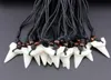 Fashion Wholesale Mixed 12pcs Imitation Yak Bone Tooth Necklace White Teeth Amulet Pendant for men women's jewelry MN5771848983