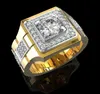 14 K Altın Beyaz Dimond Halkası Erkekler için FSHION Bijoux Femme Mücevherat Nturl değerli taşlar Bgue Homme 2 Crts Dimond Ring Mles292R6719172