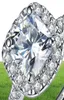 Yhamni ha inviato certificato di lusso 10 originale 925 argento 88mm 2 carati quadrati cristallo zircona anelli per matrici per donne8717579