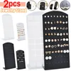 1/2pcs Encontro acrílico Ear Studs Selder Jóias Exibição de rack de rack Rack Stand Rack L Shape de grama de orelha Jóias mostra o suporte