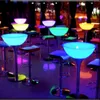 16 цветов Изменение водонепроницаемого светодиодного круглого коктейльного стола. Священный светящийся кофейный бар высокий стол для вечеринки ночной клуб.