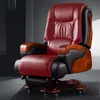 Ergonomisk svängbar kontorsstol vardagsrum Bekvämt läderstudie Kontorsstol Recliner Chaise de Bureau Moderna möbler