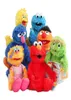 Cartoon Anime Sesame Street Elmo Cookie Grover Zoe Ernie Big Bird Christmas Birthday Party Peluga di peluche per bambini LJ20085489214