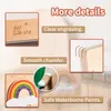 Baby Wooden Ultrasound Memorial Photo Frame Rainbow Baby Annonce Baby Anogram KeepSake Pictures Frame pour DIY Neuve-Cadeau