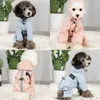 Waterproof Reflective Pet Raincoat Outdoor Solid Color Hard Dog Coat Simple Warm Pug Hoodie Breathable French Bulldog Clothes