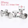 10 set head diap da 8 mm da 10 mm in ottone con berretto piatto nichel in ottone a cinghia di chicago cinghia a ciglio