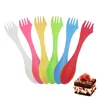 Dinnerware Define 12pcs de talheres de mesa ao ar livre Cutter 3 em 1 acampamento SPORK CHING Travel Travel Backpacking multifuncional leve