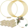 Party Decoration 20/10pcs Metal Floral Hoop Centerpiece 12inch Round Macrame Gold Ring Diy krans tafel voor bruiloft