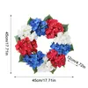 Decorative Flowers Modern Outdoor Christmas Decorations American Flag Wreath Independence Day Decoration Wreaths Placed In Front Of The Door