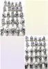 Hela bulkparti 100st Styles Top Mix Skull Rings Skeleton Jewelry Men039s Gift Party Favor Men Biker Rings Man Jewelry Brand 7636396