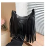 Bolsas de cintura Bolsa de super personalidade explosiva 2024 Vintage Versátil Tassel Fashion Niche One-ombro-Body