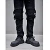 Pantaloni da uomo High Street Vintage Danning Patch gamba dritta per piccoli jeans stret slim