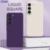 Case di telefono a silicone liquido quadrato per Samsung Galaxy S23 Plus Coperture Ultra Fe Soft Shock.