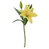 Decorative Flowers Artificial Lily Flower Indoor Plants Elegant Branch With Green Leaves For Home Stylish