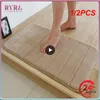 1/2PCS Fluffy Bathroom Bath Mat Anti-slip Bath Carpets Doormat For Toilet Absorbent Floor Rug Beside Bathtub Wash Basin Washable