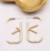 Top Trendy Cross-Border Personalized Letter Earrings Women's Simple Elegant Fashion Design Ins Earrings