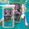 Borse di stoccaggio protettore telefonico sottomarino sacchetto impermeabile esterno con corsie di cellulare trasparente grande per