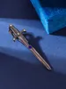 Black Tie Clip Copper Sword Form Diamond Encrusted Men's Fashion Tie Clip