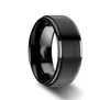 6mm8mm Titanium Wedding Rings Black Band i Comfort Fit Matte Finish For Men Women 6147987435