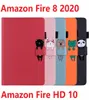 Do Amazon Kindle Fire 8fire HD 8fire HD 10 Case PU Skórzanie Soft TPU Fire HD Plus 2020 Silicon Magnetic Tablet Smart Cover6975150