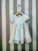 Popular girls dresses kids designer clothes Rainbow letter print baby skirt child partydress Size 90-150 CM Short sleeved Princess dress 24Mar