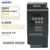 ZUKED VFD 1,5KW 2,2KW 3,7 kW 5,5 kW 7,5 kW Convertisseur de fréquence 220V 380 V Entrée monophasée
